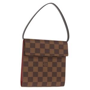 LOUIS VUITTON Damier Ebene CD Holder Pouch N62935 LV Auth bs29503